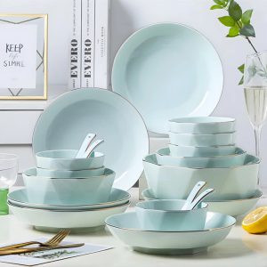 Bộ bát đĩa xanh ngọc