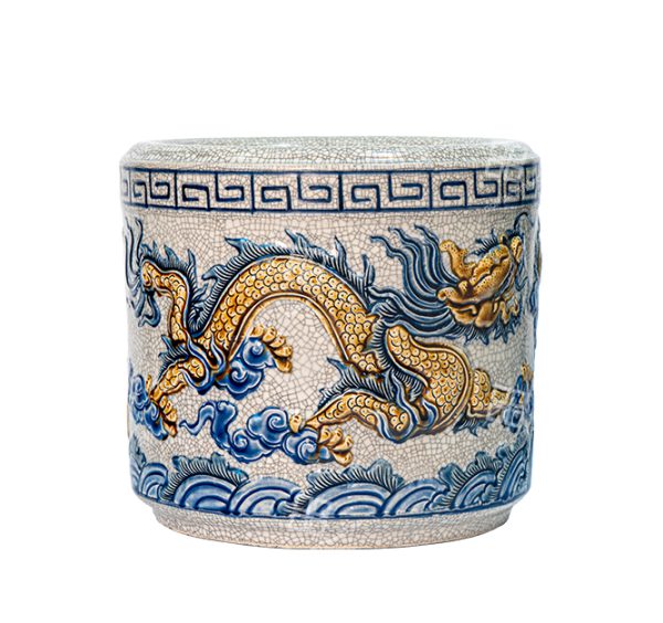 h1 Lư hương vân long men rạn